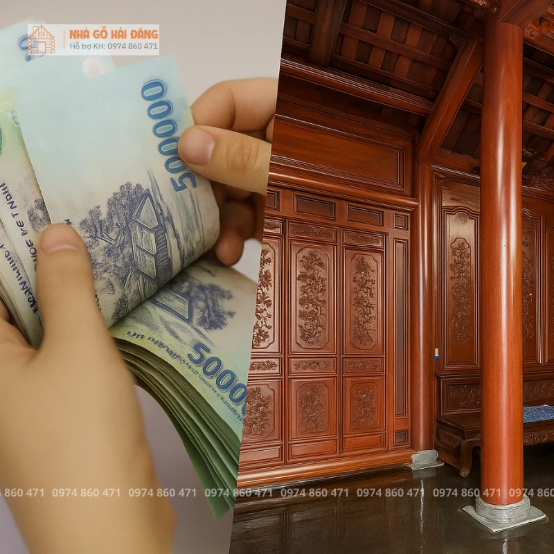 Phân tích các yếu tố ảnh hưởng đến giá vật liệu gỗ và nhân công xây nhà gỗ cổ truyền