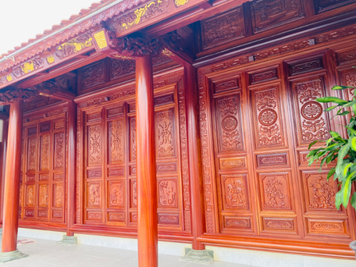 Thi công dựng khung nhà gỗ cổ truyền theo bản vẽ thiết kế tại Hải Phòng